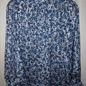 H&M Blue Floral Blouse